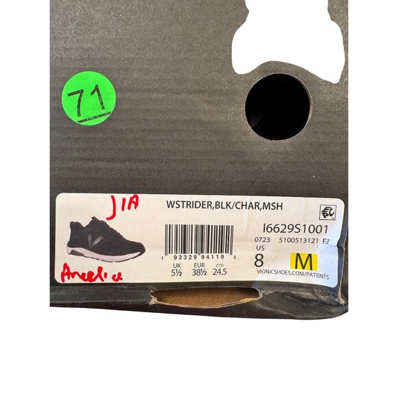 Vionic Strider Walk Size 8 M Black Sneaker Women's Lace Up NWB $164 Orthopedic S - Picture 7 of 12